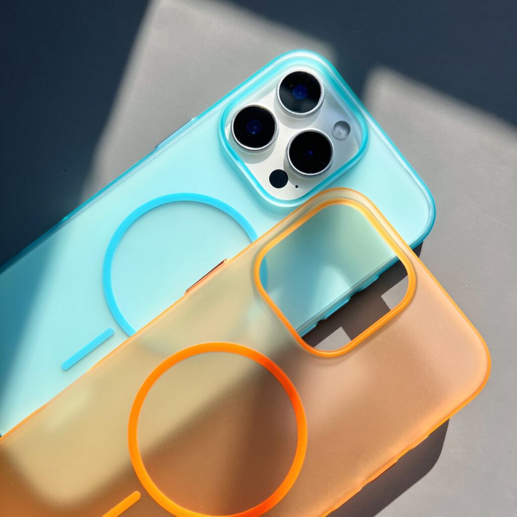 colorful hard pc frosted magsafe phone case