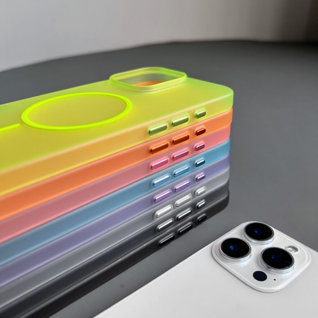 colorful hard pc frosted magsafe phone case