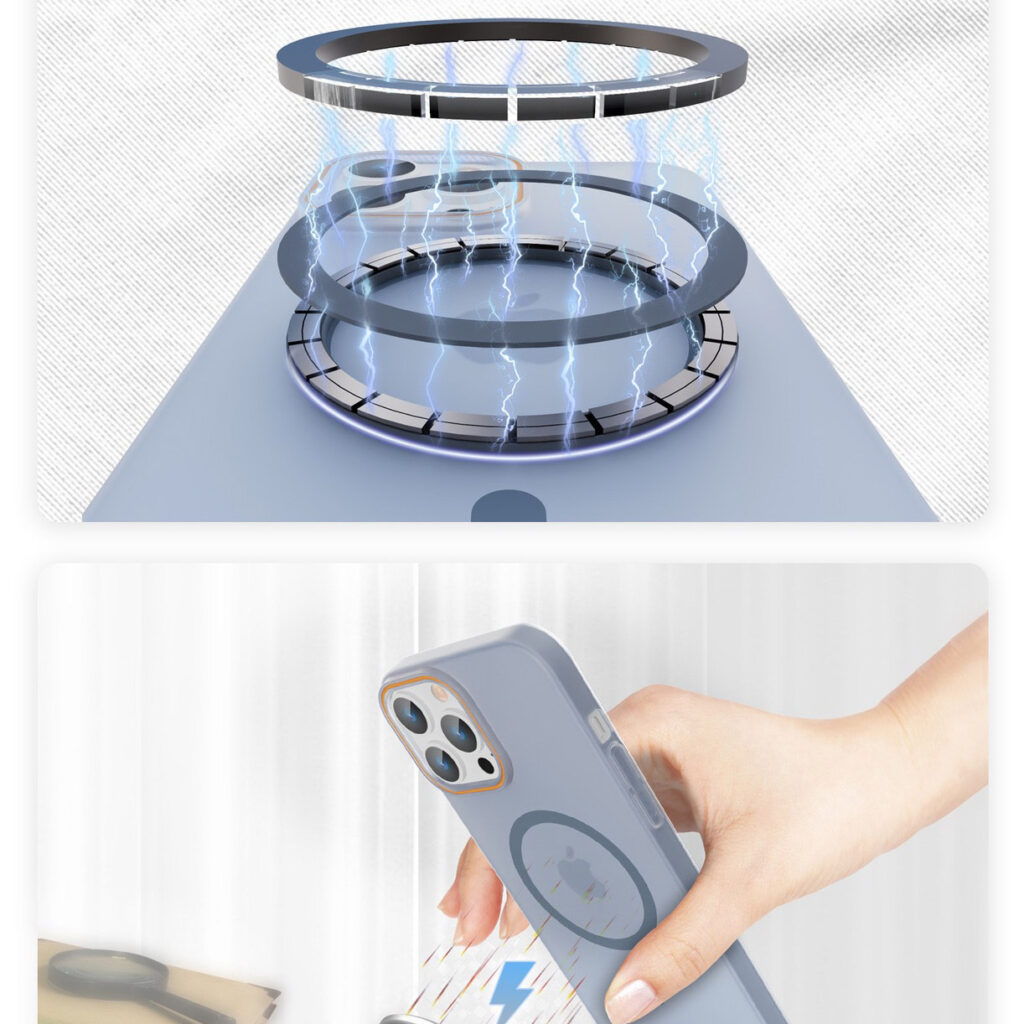 slim matte plastic magsafe phone case